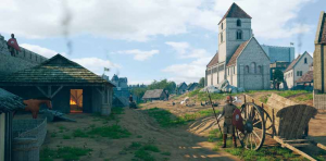Château de Guillaume le Conquérant, Falaise, reconstitution 3 D, basse cour château fort. balade historique, balades-historiques.com