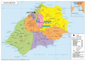 carte de l'île de Sainte-Hélène